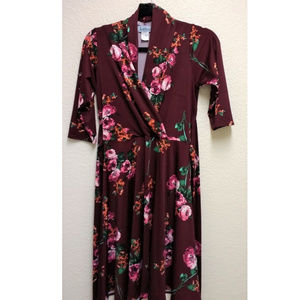 Karina - Ruby Dress - Maroon Floral (XS)